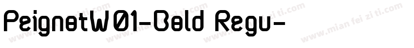 PeignotW01-Bold Regu字体转换